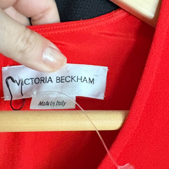 Victoria Beckham red v neck midi dress nwt - Picture 3 of 8